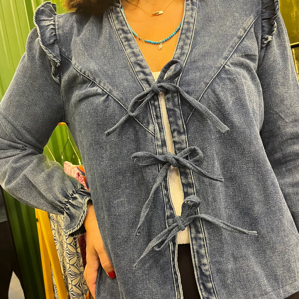 Denim over shirt