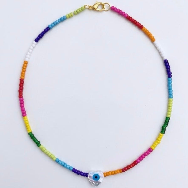 Mini beads Multico 'Heart' Necklace