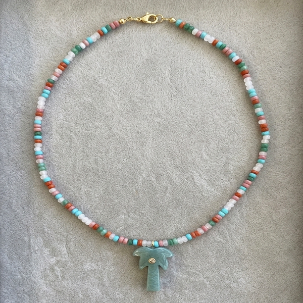 Stones 'Palm Tree' Necklace