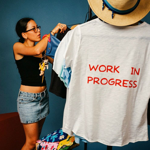 T-SHIRT 'Work in Progress' white
