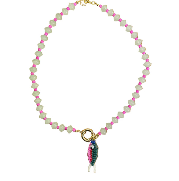 Light Green ‘Fish’ Necklace
