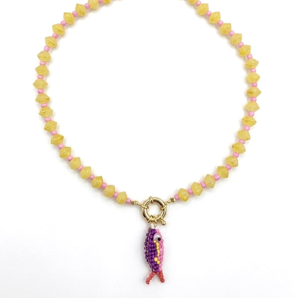 Yellow ‘Fish’ Necklace