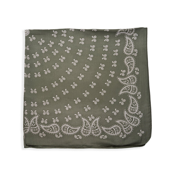 Silky Scarf Bandana Kaki