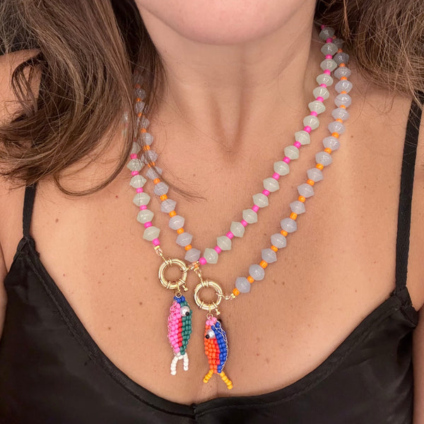 Light Green ‘Fish’ Necklace