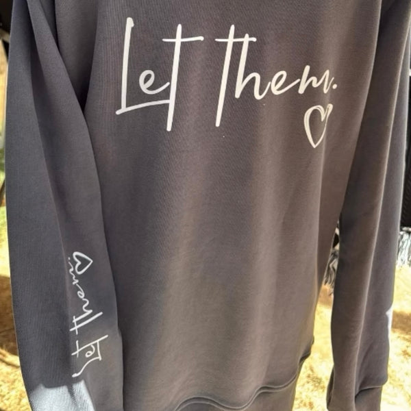 ZIP-UP HOODIE 'Let Them’ Grey