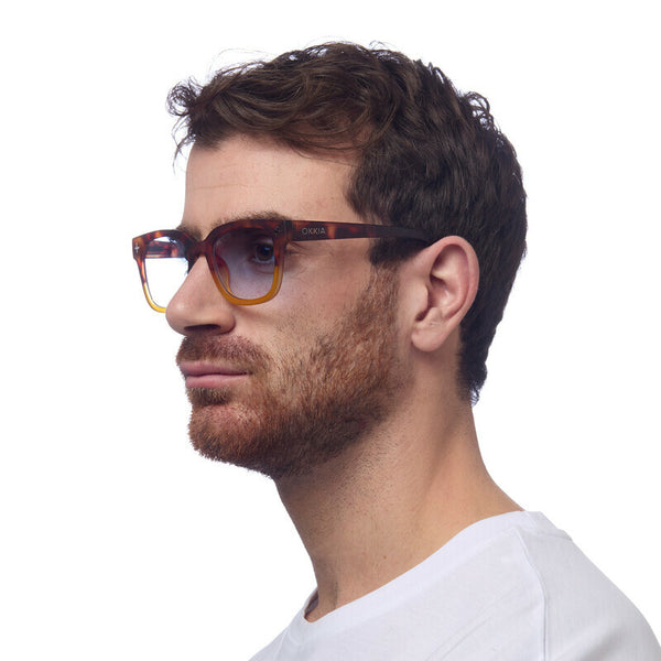 GIOVANNI 012 HAVANA/YELLOW BLUE LENSES