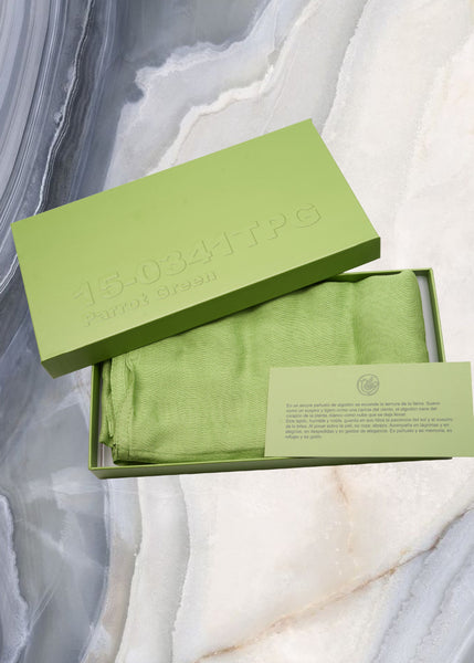 Cotton Scarf: Parrot Green
