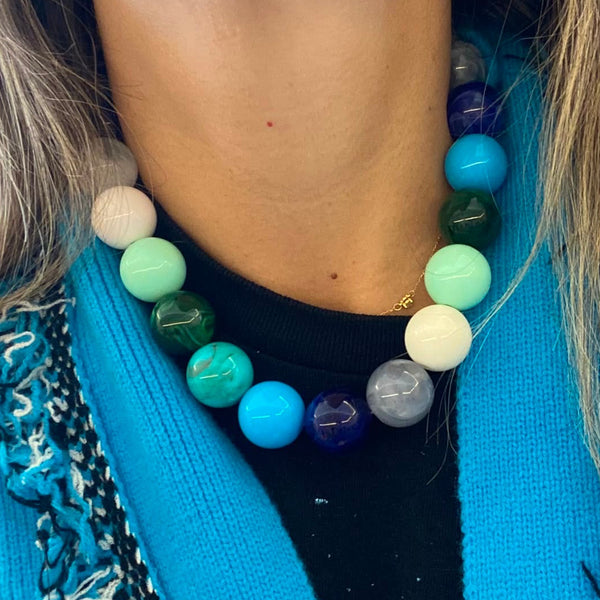 Large Stones Choker Necklace