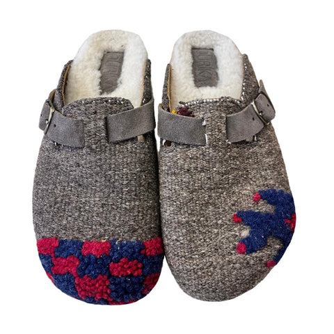 Clog 39 Grey with Fur