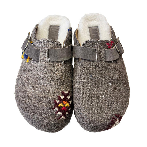 Clog 40 Grey with Fur