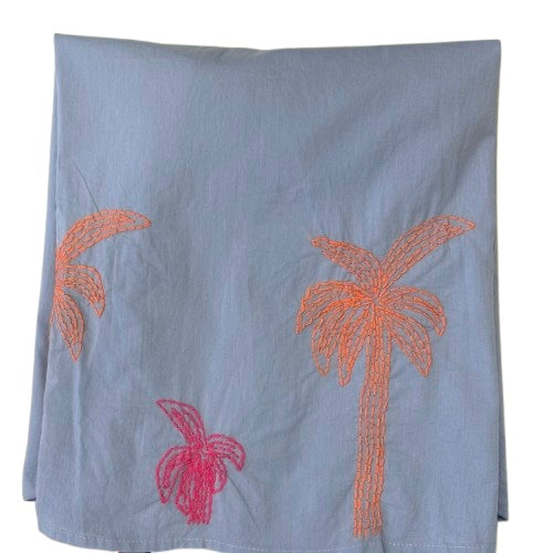 Cotton Shirt Blue: Palms 🌴