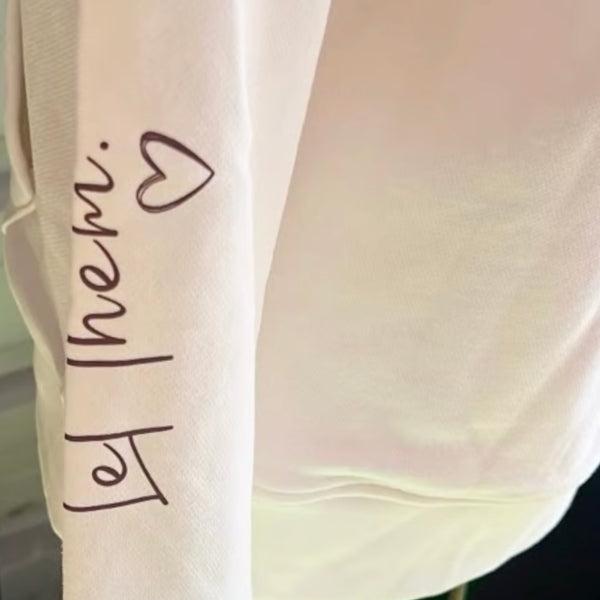 ZIP-UP HOODIE 'Let Them’ White