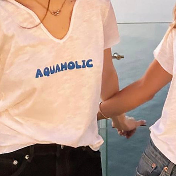 T-SHIRT 'Aquaholic' White