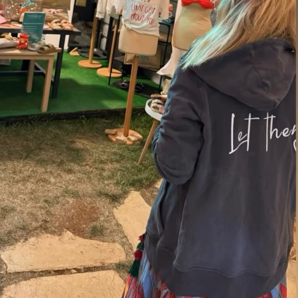 ZIP-UP HOODIE 'Let Them’ Grey