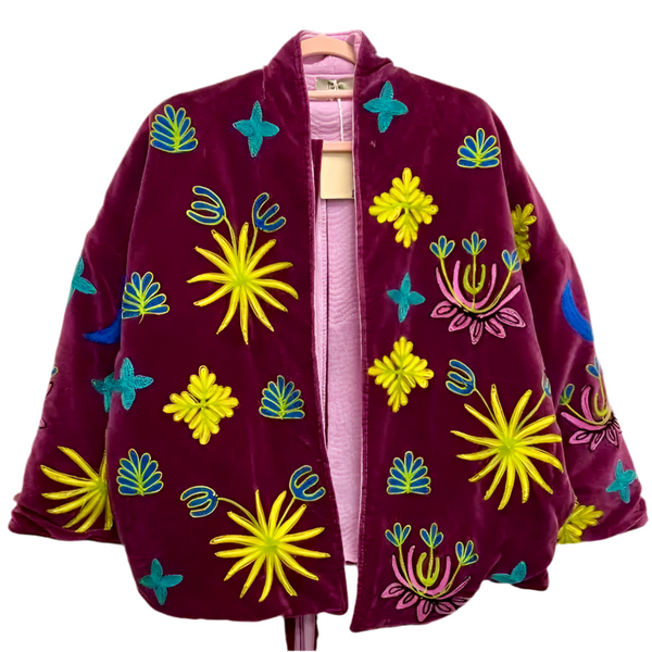 Tiger Jacket: Burgundy