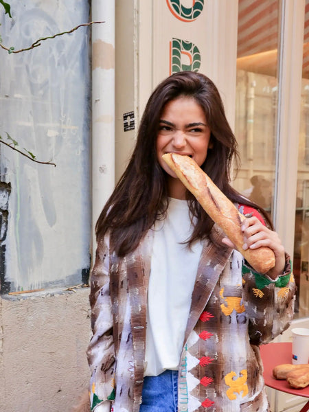 Embroidered Blazer: Cinnamon