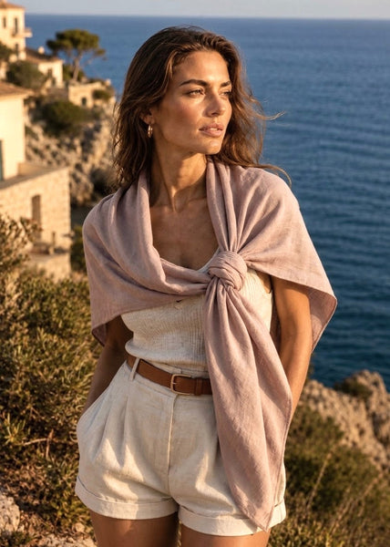 Cotton Scarf: Pink Smoke