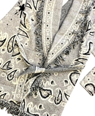 Paisley Cardigan Grey