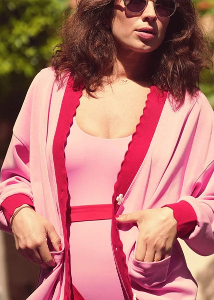 EOS Kool Cardigan: Pink & Red