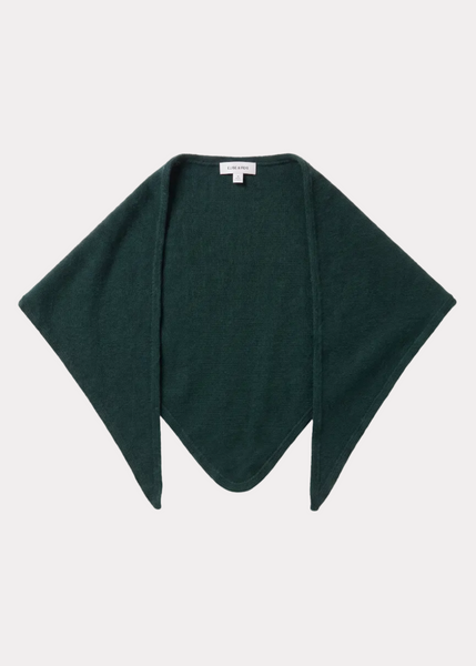 Triangular Wool Scarf: Emerald