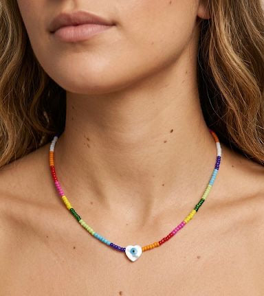 Mini beads Multico 'Heart' Necklace