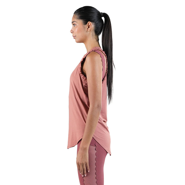 EOS Blush Ruffled Tank Top