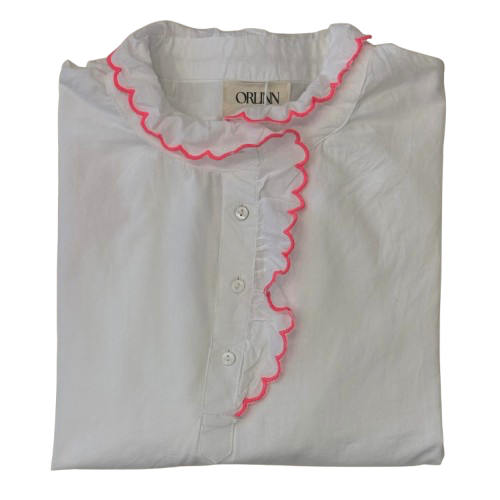 Cotton Shirt White: Palms 🌴