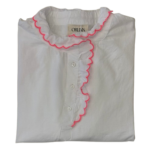 Cotton Shirt White: Palms 🌴