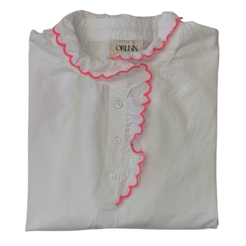 Cotton Shirt White: Palms 🌴