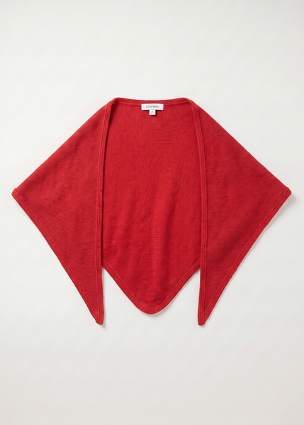 Triangular Wool Scarf: Red