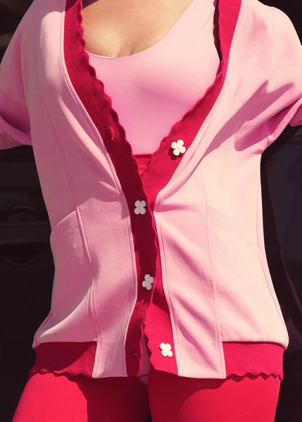 EOS Kool Cardigan: Pink & Red
