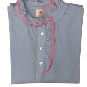 Cotton Shirt Blue: Palms 🌴