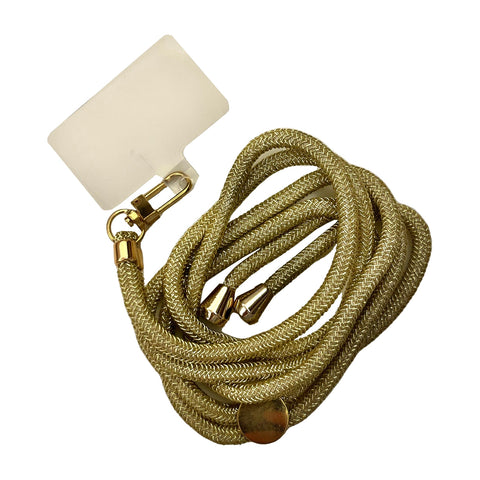 PHONE STRAP MESH GOLD