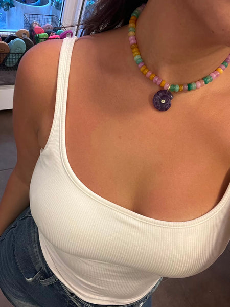 Pastel Stone Shell Necklace