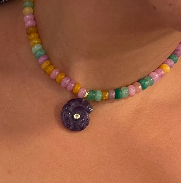 Pastel Stone Shell Necklace