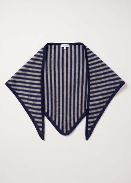 Triangular Wool Scarf: Striped