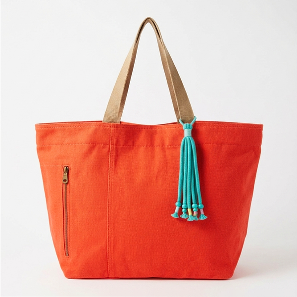 Beach Bag: Mandarin Red
