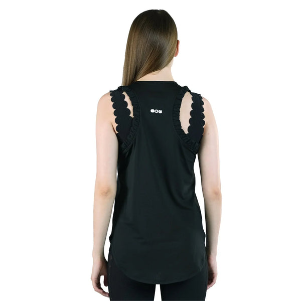 EOS Black Ruffled Tank Top