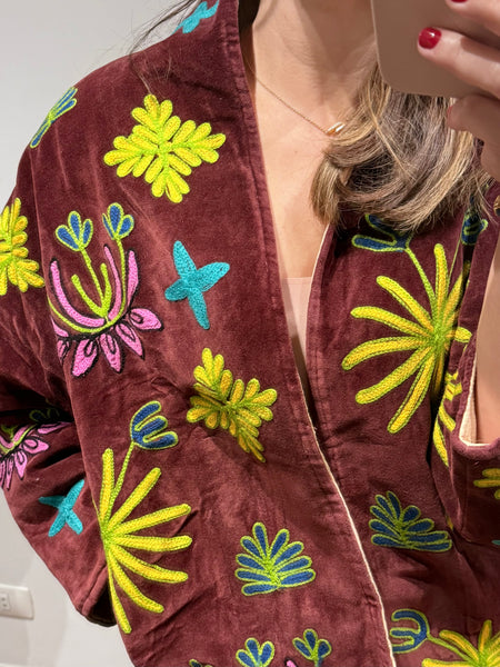 Tiger Jacket: Burgundy