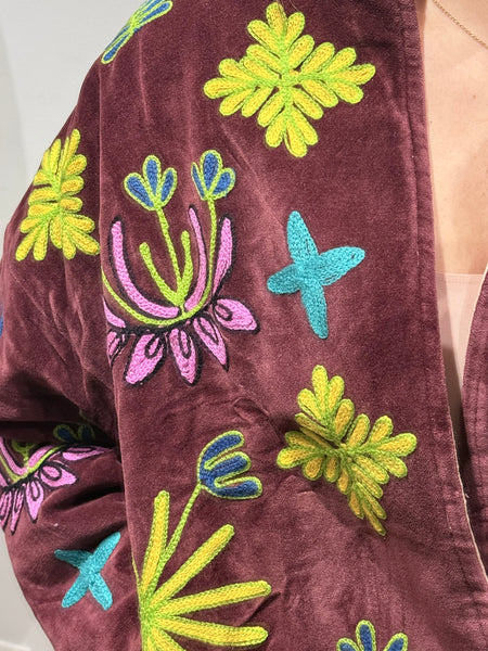 Tiger Jacket: Burgundy