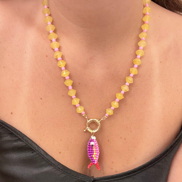Yellow ‘Fish’ Necklace