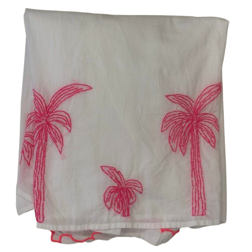 Cotton Shirt White: Palms 🌴
