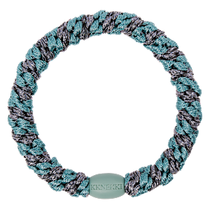 KKNEKKI Teal Steel Grey Glitter Stripe