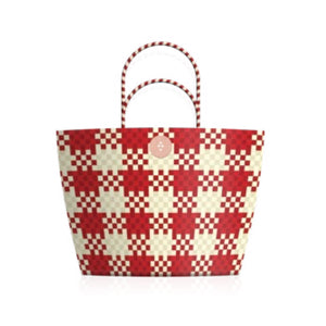 Woven Tote Bag Red