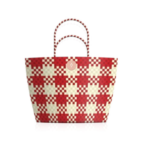 Woven Tote Bag Red