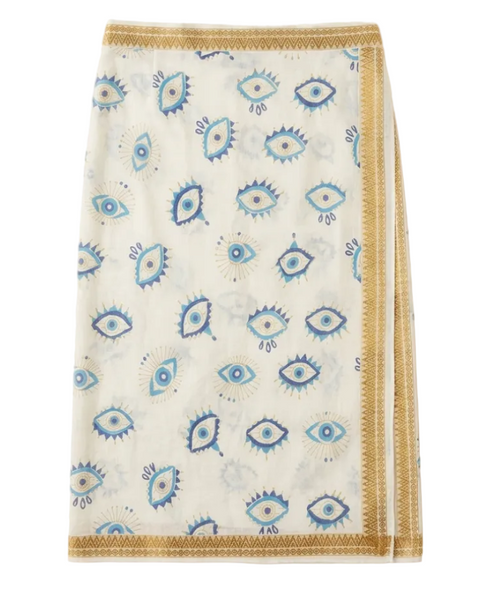 Paréo Evil Eye: White